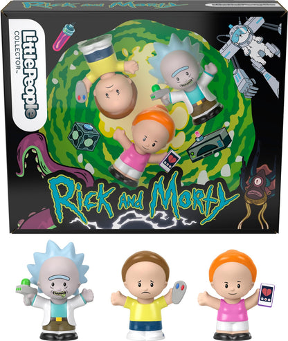 Little People Collector Rick and Morty TV Series Special Edition Set in a Display Gift Box for Adults & Fans, 3 Figures