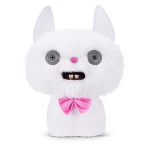 Fuggler Alley Cats 9-Inch Plush Toy (Cheezee) White by ZURU – Funny Ugly Monster Stuffed Animal with Human-Like Teeth, Collectible Plush for Kids, Tweens, Teens, Adults & Cat-Loving Weirdos