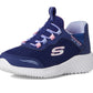 Skechers Kids Girls Bounder - Simple Cute Sneaker, Navy, 3 Little Kid