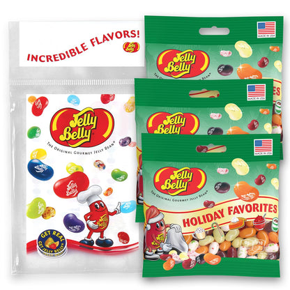 Jelly Belly Holiday Favorites Jelly Beans, 3.5 oz Grab & Go Bags - Pack of 3 sold in Jelly Belly Bag