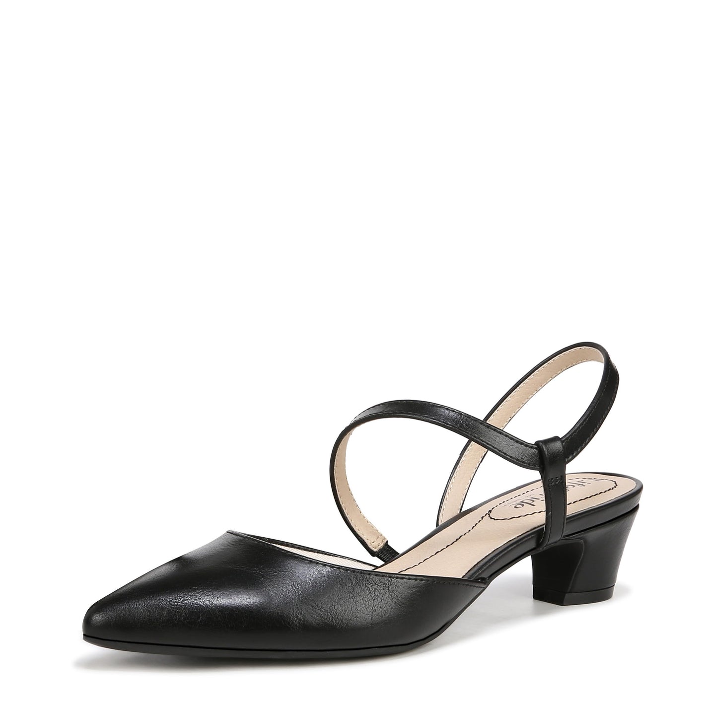 LifeStride Womens Minimalist Pump, Black, 7.5 US