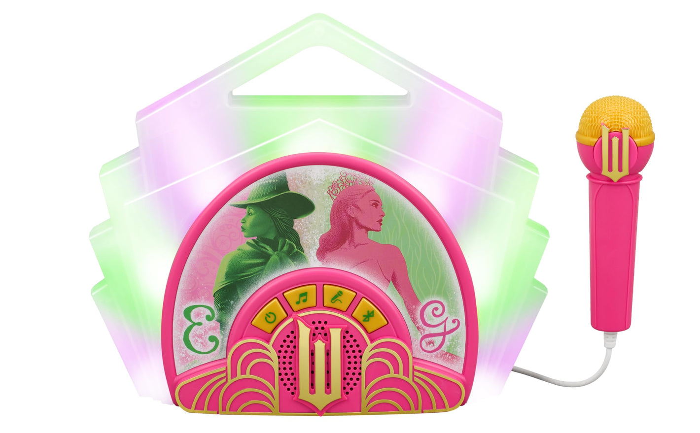 Wicked Karaoke Microphone with Boombox for Fans of Toddler Toys, Kids Karaoke Machine with Built in Music (Wicked)