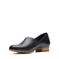 Clarks womens Juliet Palm Loafer, Black Leather, 7.5 US