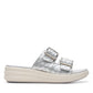 Clarks Women's Casual Slide Sandal, Silver Metallic, 7