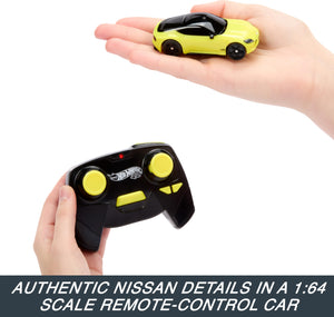 Hot Wheels RC Toy Car, Remote-Control Nissan Z in 1:64 Scale with Controller & USB Cable, Works On & Off Track cc