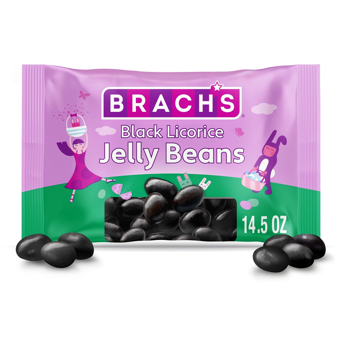 Brach's Black Licorice Jelly Beans, Springtime Easter Candy, 14.5 oz