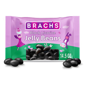 Brach's Black Licorice Jelly Beans, Springtime Easter Candy, 14.5 oz