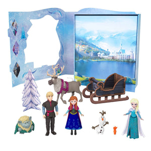 Mattel Disney Frozen Toys, Frozen Story Pack with 6 Key Characters, Small Dolls, Figures and Accessories Inspired by Disney Frozen Movies, Gifts for Kids