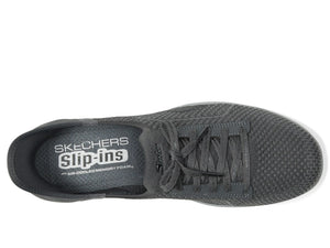 Skechers Modern Comfort Women's Women's Newbury ST-Our Time Hands Free Slip-Ins Sneaker, Charcoal, 10