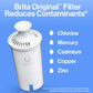 Brita Small 6 Cup Denali Water Filter Pitcher with 1 Brita Standard Filter, Made Without BPA, Transparent Teal