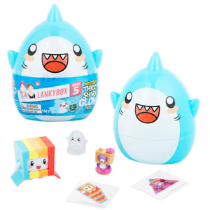 LankyBox Mystery Thicc Shark Glow Pack Mystery Thicc Shark Glow Pack with 5 Exciting Toys to Discover Inside, Officially Licensed LankyBox Merch