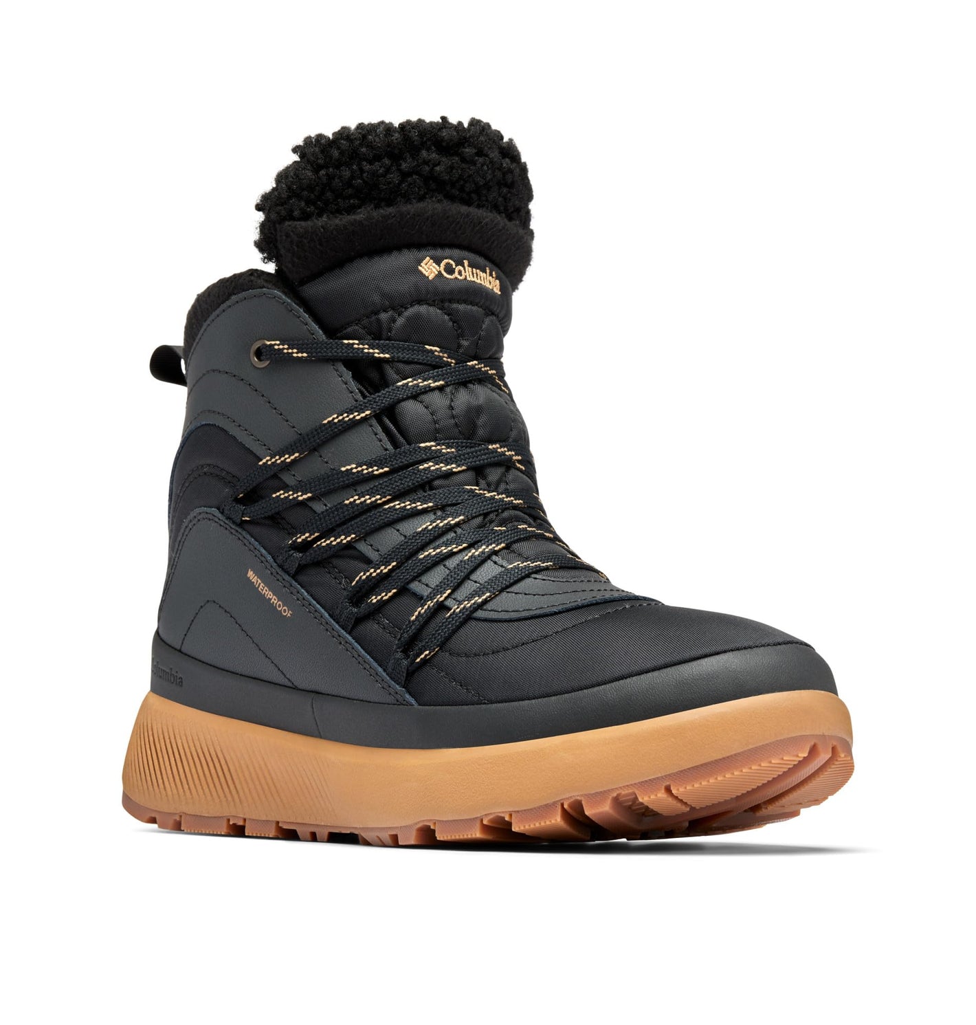 Columbia Womens Red Hills Omni-Heat Insulated Waterproof Snow Boot, Black/Sahara, 10