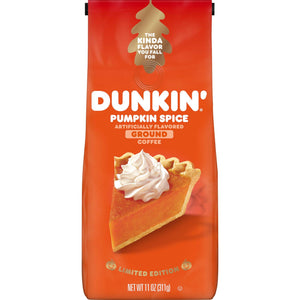 Dunkin' Medium Roast Pumpkin Spice Flavored Ground Coffee, 11 Ounce