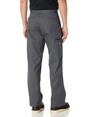 Dickies Men's Loose Fit Double Knee Work Pants – Durable Twill Utility Trousers for Construction & Warehouse, Charcoal Grey, 42W x 34L