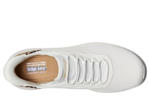 Skechers Women's Hands Free Slip-Ins Bobs Squad Chaos-Seize The Hour Sneaker, White, 11