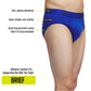 Performance Stretch Cotton Brief Underwear (3-Pack) Designed for Active Comfort and All Day wear.