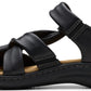 Clarks Women's Laurieann Bell Sandal, Black Leather, 9