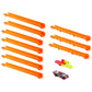 Hot Wheels Track Creator Starter Pack with 1:64 Scale Die-Cast Toy Vehicle, 10 Feet of Speed Snap Flex & Molded Tracks & 2 Adaptors