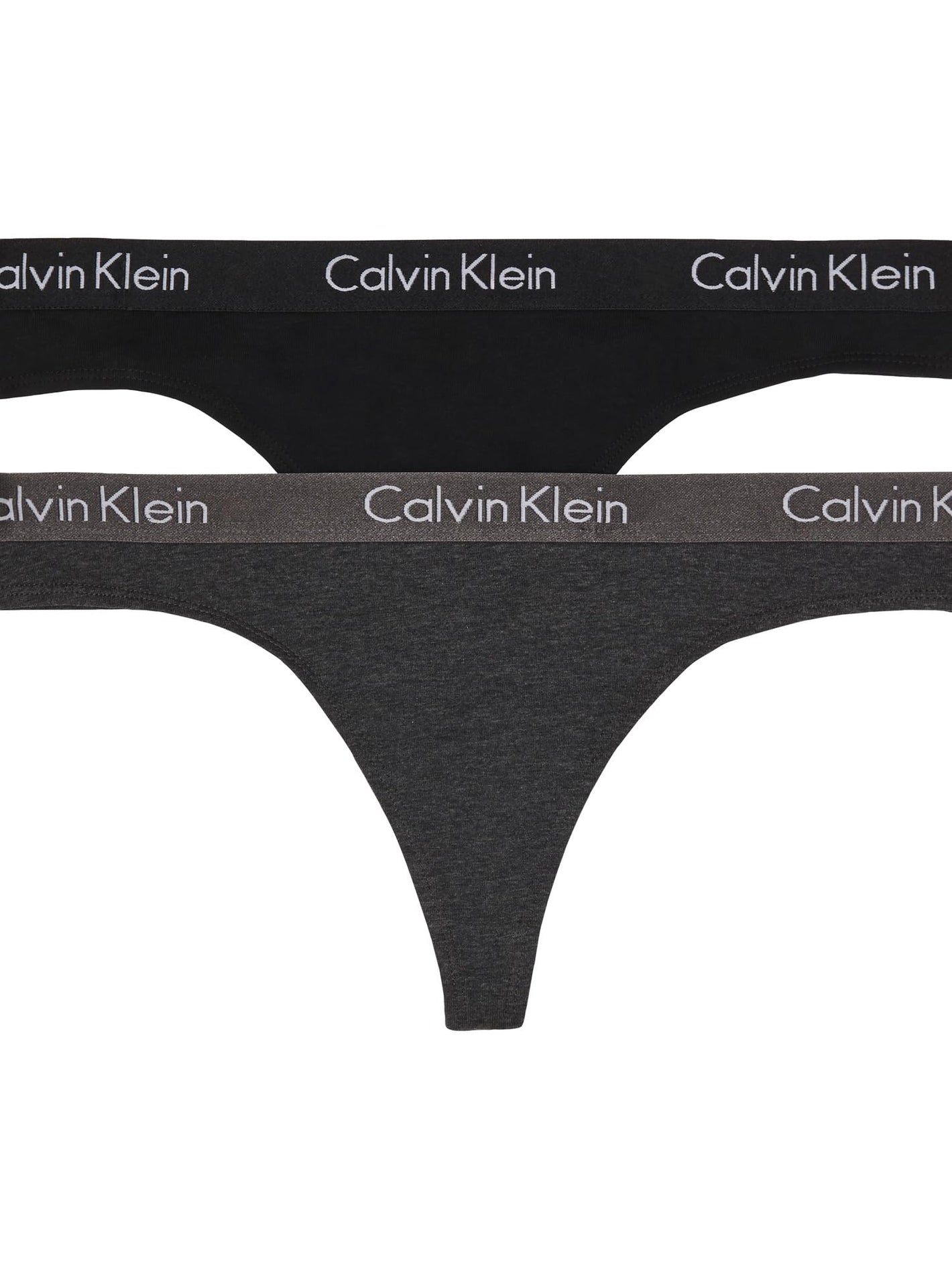 Calvin Klein Motive Cotton Multipack Thong Panty Charcoal Heather/Black