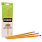 Dixon No. 2 Yellow Pencils, Wood-Cased, Black Core, 20-Pack (14420)