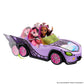 Monster High Toy Car, Ghoul Mobile with Pet and Cooler Accessories, Purple Convertible with Spiderweb Details
