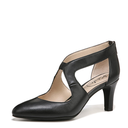 Lifestride Women's Giovanna 2 Pump Black Smooth 9.5 M