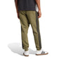 adidas Men's Essentials 3-Stripes Fleece Pants, Olive Strata/Black, Small