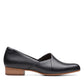 Clarks womens Juliet Palm Loafer, Black Leather, 8 US
