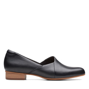 Clarks womens Juliet Palm Loafer, Black Leather, 8 US