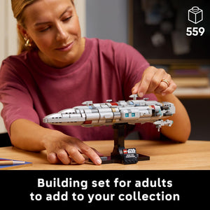 LEGO Star Wars Home One Starcruiser Building Set for Adults - Star Wars Collectibles Set with Display Stand - Building Kit with 559 Pieces - 75405