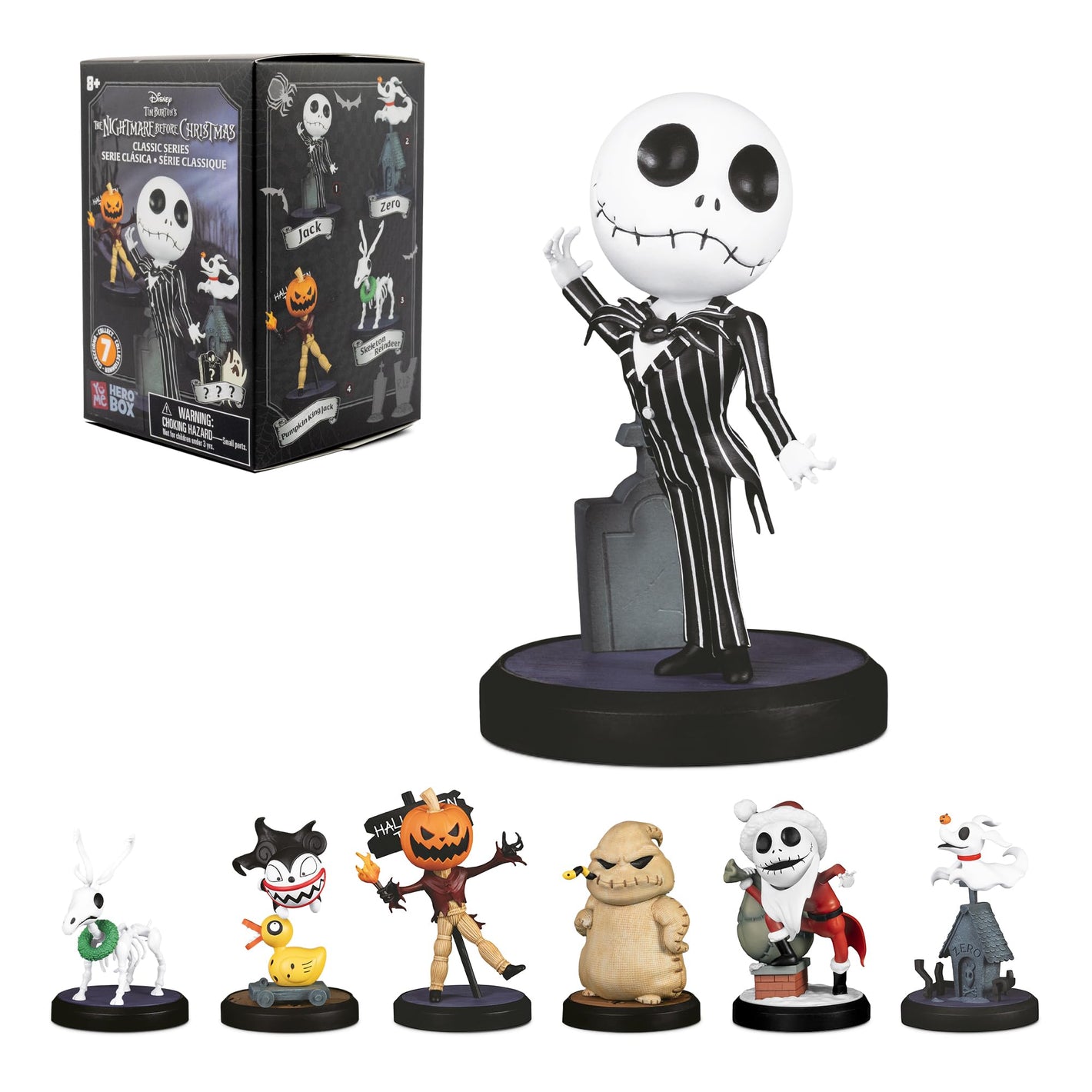 YuMe Disney's The Nightmare Before Christmas Classic Series Hero Box - Blind Box (1 Pack) 4" Collectible Toy Figurines, Holiday Decor, Jack Skellington, Gifts for Boys, Girls, and Kids Ages 8+