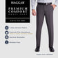 Haggar Mens Premium Comfort Dress - Slim Fit Pants, Blue, 38W X 32L US