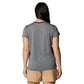 Columbia Women's BlueVista Hill Short Sleeve Crew, Black Heather, Small