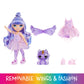 Rainbow High Littles Rainbow Fantasy Fairies + Pet – Amethyst, Purple 5.5" Posable Small Doll & Fantasy Pegasus Unicorn Pet with Interchangeable Fairy Wings, Kids Gift 4+