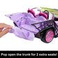 Monster High Toy Car, Ghoul Mobile with Pet and Cooler Accessories, Purple Convertible with Spiderweb Details