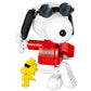 Brickcraft Peanuts Joe Cool Brick Building Kit (643-Piece Set), 2-in-1 Poseable Snoopy Figure with Woodstock, Display Base and Sunglasses, Collectible Display Gift