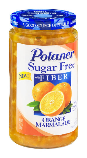 Polaner Sugar Free with Fiber, Orange Marmalade, 13.5 Ounce