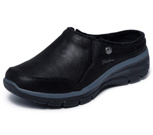 Skechers Women's Easy Going-Latte 2 Mule, Black, 8.5