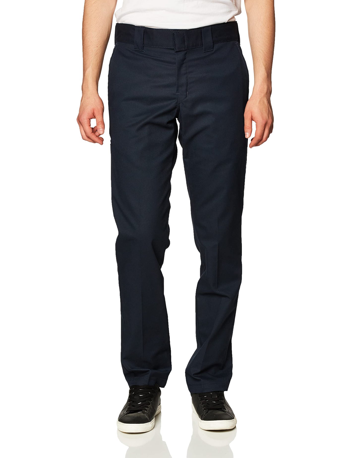 Dickies Mens Slim Taper Stretch Twill Work Utility Pants, Dark Navy, 30W x 32L US