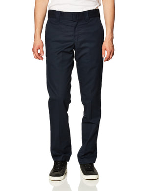 Dickies Mens Slim Taper Stretch Twill Work Utility Pants, Dark Navy, 30W x 32L US