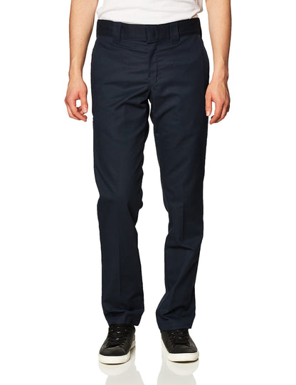 Dickies Mens Slim Taper Stretch Twill Work Utility Pants, Dark Navy, 30W x 32L US