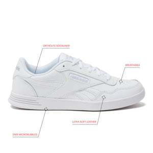 Reebok Women's Court Advance Sneakers, Footwear White/Footwear White/Cold Grey 2, 8