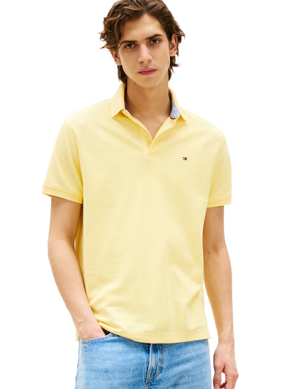 Tommy Hilfiger Mens Short Sleeve Moisture Wicking Stretch with Quick Dry + Uv Protection Polo Shirt, Citronella, XX-Large US