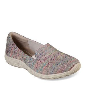 Skechers Women's Reggae Fest - Wicker - Engineered Knit Twin Gore Slip On (Willows) Shoe, Taupe, 6 M US