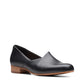 Clarks womens Juliet Palm Loafer, Black Leather, 6 US