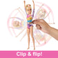 Barbie Gymnastics Doll & Accessories, Playset with Blonde Fashion Doll, C-Clip for Flipping Action, Balance Beam, Warm-Up Suit & More