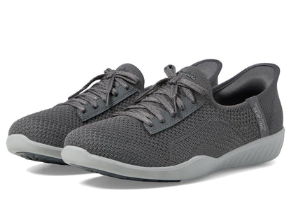 Skechers Modern Comfort Women's Women's Newbury ST-Our Time Hands Free Slip-Ins Sneaker, Charcoal, 10