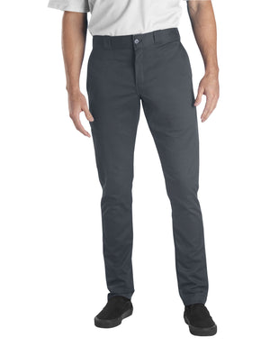 Dickies Mens Skinny Straight-fit Work Utility Pants, Charcoal, 33W x 30L US