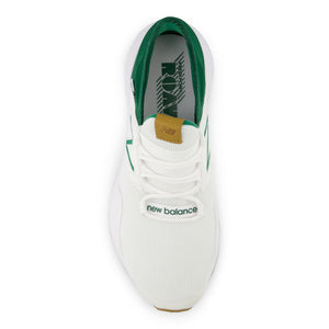 New Balance Men's Fresh Foam Roav V1 Running Shoe, White/Classic Pine/Incense, 11.5