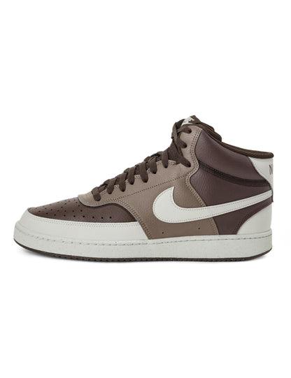 Nike Men's Court Vision Mid Next Nature Shoes, Baroque Brown/Light Bone-Mink Brown, 10